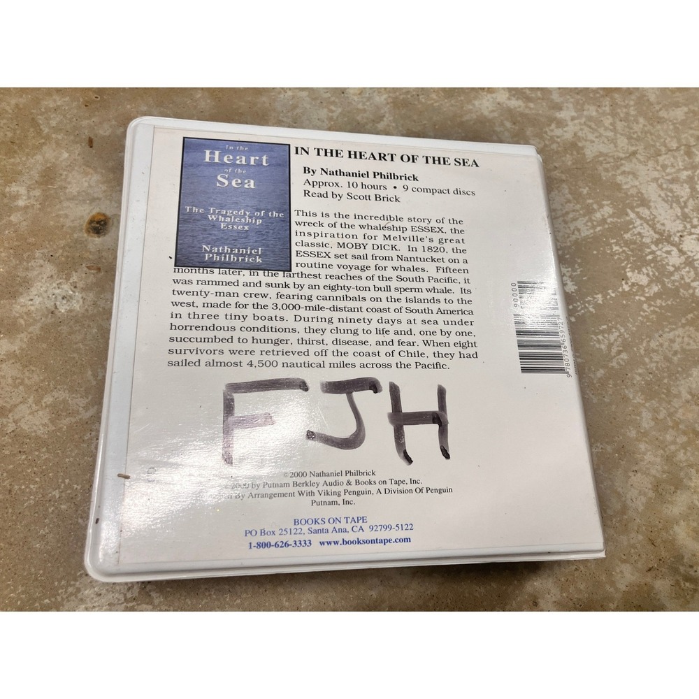 In the Heart of the Sea Nathaniel Philbrick Books on Tape 9 CD Audiobook - Picture 5 of 5